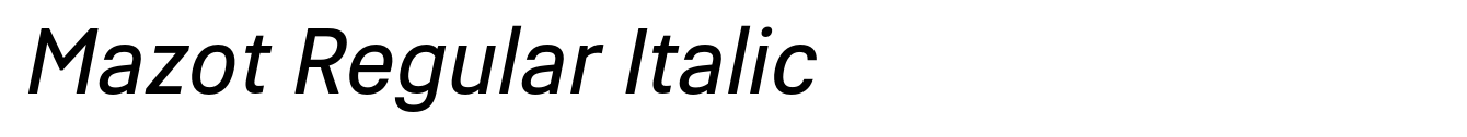 Mazot Regular Italic